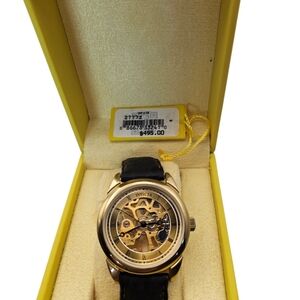 Invicta Gold and Brown Skeleton Watch